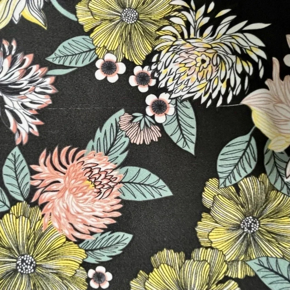 LOFT Black Floral Sleeveless Maxi Dress with Side Slits Size 14 - Picture 12 of 15